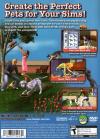 Sims 2: Pets, The Box Art Back